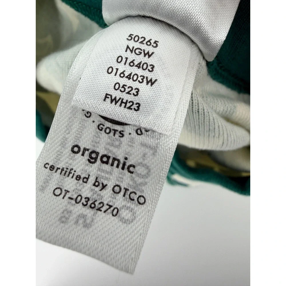 Hanna Andersson Dog Pajamas Green White Evergreen Tree Organic Cotton Large